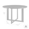 Armen Living Grand Outdoor Patio Round Dining Table in Aluminum 840254332690 - alternate 8